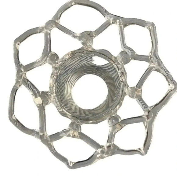 Vintage Hand‎ Blown Glass Vase Candleholder - Picture 1 of 4